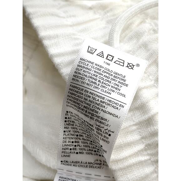 New Athleta Retreat 100% Linen Wide Leg Pull On High Rise White Pants XS - Picture 8 of 10